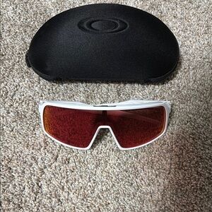 Oakley Red and White Sunglasses